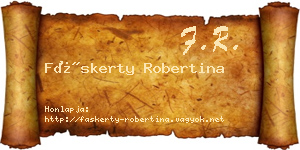 Fáskerty Robertina névjegykártya
